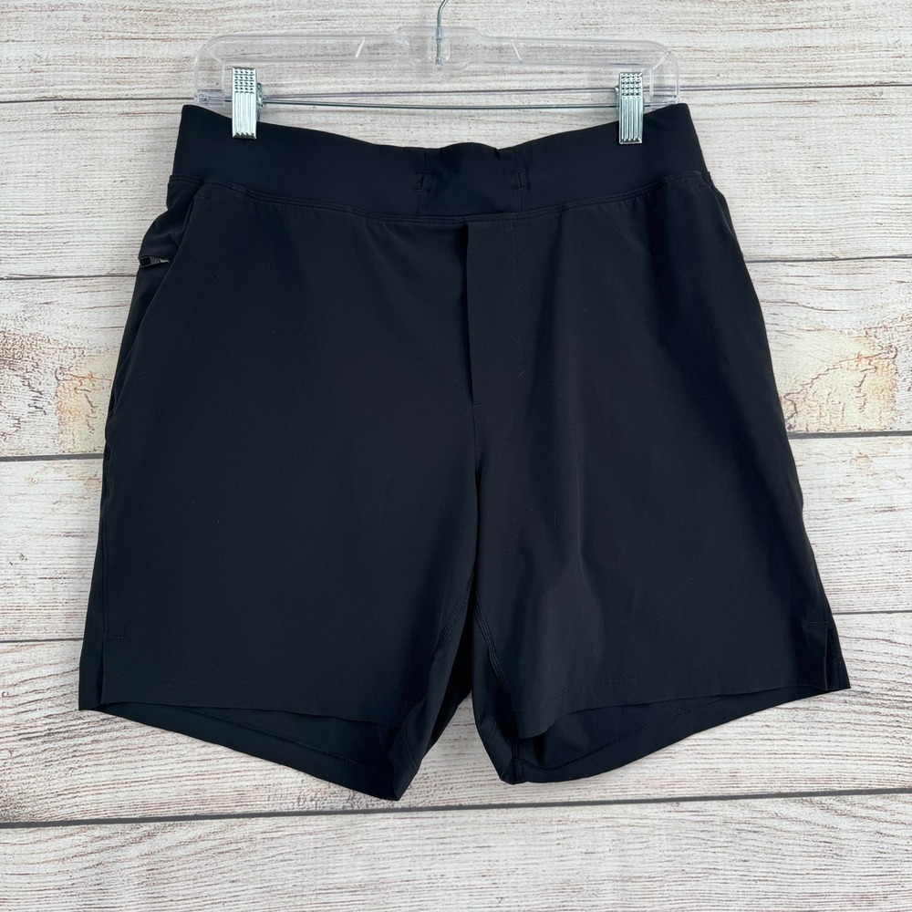 Lululemon Pace Breaker Shorts Men L Black Lined 7 Inch Athletic Training Workout